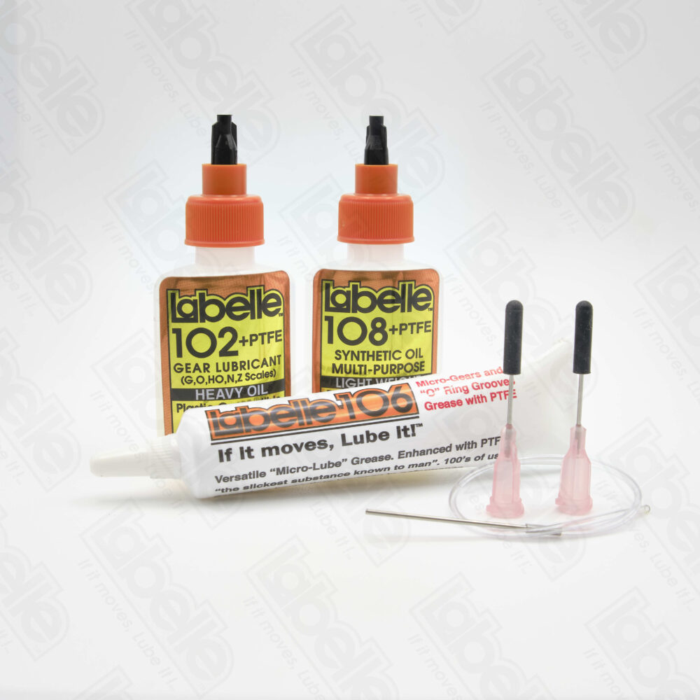 Labelle 1002 Model Train Lubrication Kit – 3-Pack for N & Z Scale Trains